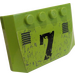 LEGO Lime Wedge 4 x 6 Curved with Boulder Blaster Number 7 Sticker (52031)