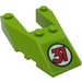 LEGO Lime Cuneo 6 x 4 Ritaglio con Rosso Number &#039;31&#039; Adesivo con intagli per bottoncini (6153)