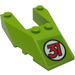 LEGO Limette Keil 6 x 4 Ausgeschnitten mit rot Number &#039;31&#039; Aufkleber mit Bolzenkerben (6153)