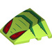 LEGO Lime Wedge Curved 3 x 4 Triple with Snake Red Eyes (36819 / 64225)