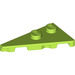 LEGO Lime Wedge Plate 2 x 4 Wing Left (65429)