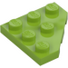 LEGO Lime Wedge Plate 3 x 3 Corner (2450)