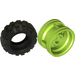 LEGO Lime Wheel Rim Ø30 x 20 with No Pinholes, with Reinforced Rim with Tyre Balloon Wide Ø56 X 26