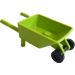 LEGO Lime Wheelbarrow with Black Trolley Wheels