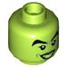 LEGO Lime Wicked Witch Minifigure Head (Recessed Solid Stud) (3626 / 23207)