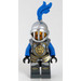 LEGO Lion Knight with Blue Plume, Face Grille Helmet, Lion Armor, Blue Arms Minifigure