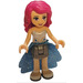 LEGO Livi, Platt Silver Layered Kjol, Vit Topp Minifigur