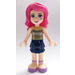 LEGO Livi with Dark Blue Layered Skirt and Gold Sequined Halter Top Minifigure