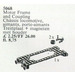 LEGO Locomotive Base Platte mit Couplings (Motor Rahmen) 5068