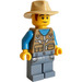 LEGO Logging Railway Man - Tan Fedora Hat Minifigure