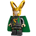 LEGO Loki z Pearl Dark Szary Garnitur I Płótno Peleryna Minifigurka