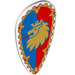 LEGO Long Minifigure Shield with Red / Blue and Lion (2586)
