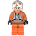 LEGO Luke Skywalker met Piloot Kleding met Dark Stone Grijs Heupen Minifiguur (Achtersteven)