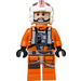 LEGO Luke Skywalker met Piloot Kleding met Printed Poten en Vizier Beneden / Omhoog met Askew Voorkant Paneel Minifiguur