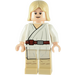 LEGO Luke Skywalker med Tatooine Påklædning med Beige Ben og Lige Hår med hvid Pupils Minifigur