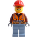 LEGO Lumberjack mit Brown Shirt Minifigur