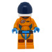 LEGO Lunar Research Astronaut in Orange Space Suit Minifigure