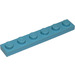 LEGO Maersk blauw Plaat 1 x 6 (3666)