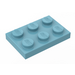 LEGO Maersk Blue assiette 2 x 3 (3021)