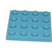 LEGO Maersk Blue Platte 4 x 4 (3031)