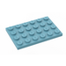 LEGO Maersk Blauw Plaat 4 x 6 (3032)