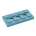 LEGO Maersk Blue Technic Plate 2 x 4 with Holes (3709)