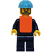 LEGO Maersk Zug Worker mit Safety Vest Minifigur Kopf mit grauem Bart