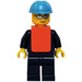 LEGO Maersk Trein Worker met Safety Vest minifiguur Hoofd met zilveren zonnebril