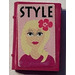 LEGO Magenta Book 2 x 3 with Girl, &#039;STYLE&#039;, &#039;ART&#039; Sticker (33009)