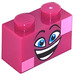 LEGO Magenta Brick 1 x 2 with Queen Watevra Wa&#039;Nabi Big Face with Bottom Tube (3004 / 47848)