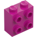 LEGO Magenta Ladrillo 1 x 2 x 1.6 con Espigas en Uno Lado (1939 / 22885)