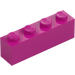 LEGO Magenta Kostka 1 x 4 (3010 / 6146)