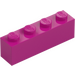 LEGO Magenta Brick 1 x 4 (3010 / 6146) LEGO Magenta Brick 1 x 4 (3010 / 6146)