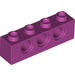 LEGO Magenta Steen 1 x 4 met Gaten (3701)