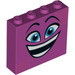 LEGO Magenta Brick 1 x 4 x 3 with Smiling Face (49311 / 52096)
