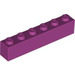 LEGO Magenta Brick 1 x 6 (3009)