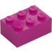 LEGO Magenta Cegła 2 x 3 (3002)