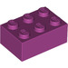 LEGO Magenta Brick 2 x 3 (3002)