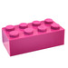 LEGO Magenta Brick 2 x 4 (3001 / 3556)