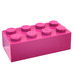 LEGO Magenta Steen 2 x 4 (3001 / 72841)