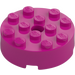 LEGO Magenta Steen 4 x 4 Rond met Gat (87081)