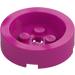 LEGO Magenta Stein 4 x 4 Rund mit Recessed Mitte (68325)