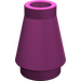 LEGO Magenta Cone 1 x 1 without Top Groove