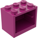 LEGO Magenta Armoire 2 x 3 x 2 avec des tenons pleins (4532)