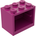 LEGO Magenta Kast 2 x 3 x 2 met volle noppen (4532)