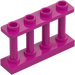 LEGO Magenta Clôture Spindled 1 x 4 x 2 avec 4 tenons supérieurs (15332)