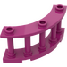 LEGO Magenta Recinzione Spindled 4 x 4 x 2 Quarto Rotondo con 3 bottoncini (21229)