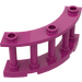 LEGO Magenta Fence Spindled 4 x 4 x 2 Quarter Round with 3 Studs (21229)