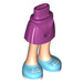 LEGO Magenta Heup met Basic Gebogen Rok met Medium azuurblauw Shoes met dun scharnier (100957)