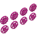 LEGO Magenta Nabe Caps (5 und 10 Speichen) (18978)